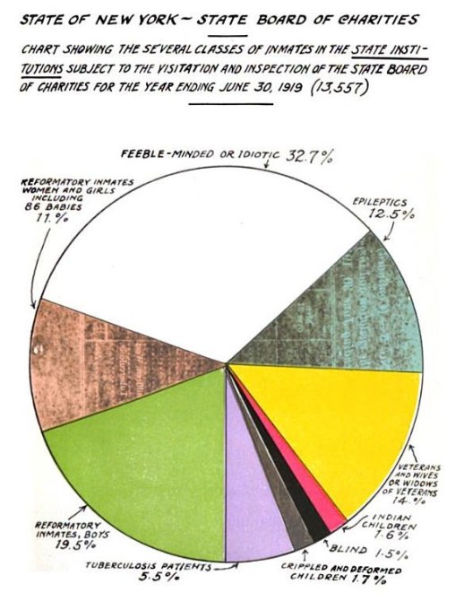 Chart showing the several classes of inmates in the New York state institutions, 1919.