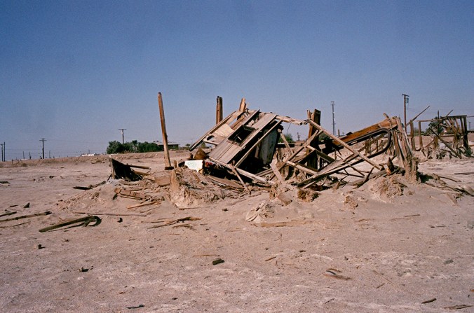 At one point in time, this collection of sticks was someone's home.