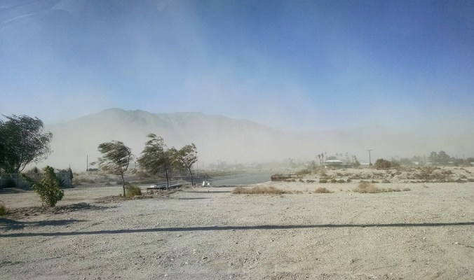 Just to give you an idea of what I was standing in. That was the most visible that mountain range was during our entire trip.